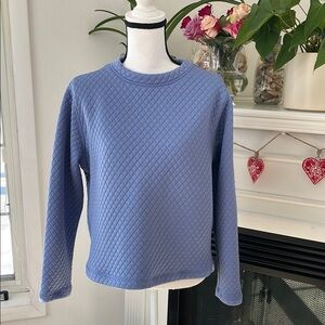 Eddie Bauer Quilted Blue Sweatershirt